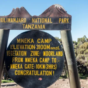 mweka camp on Kilimanjaro