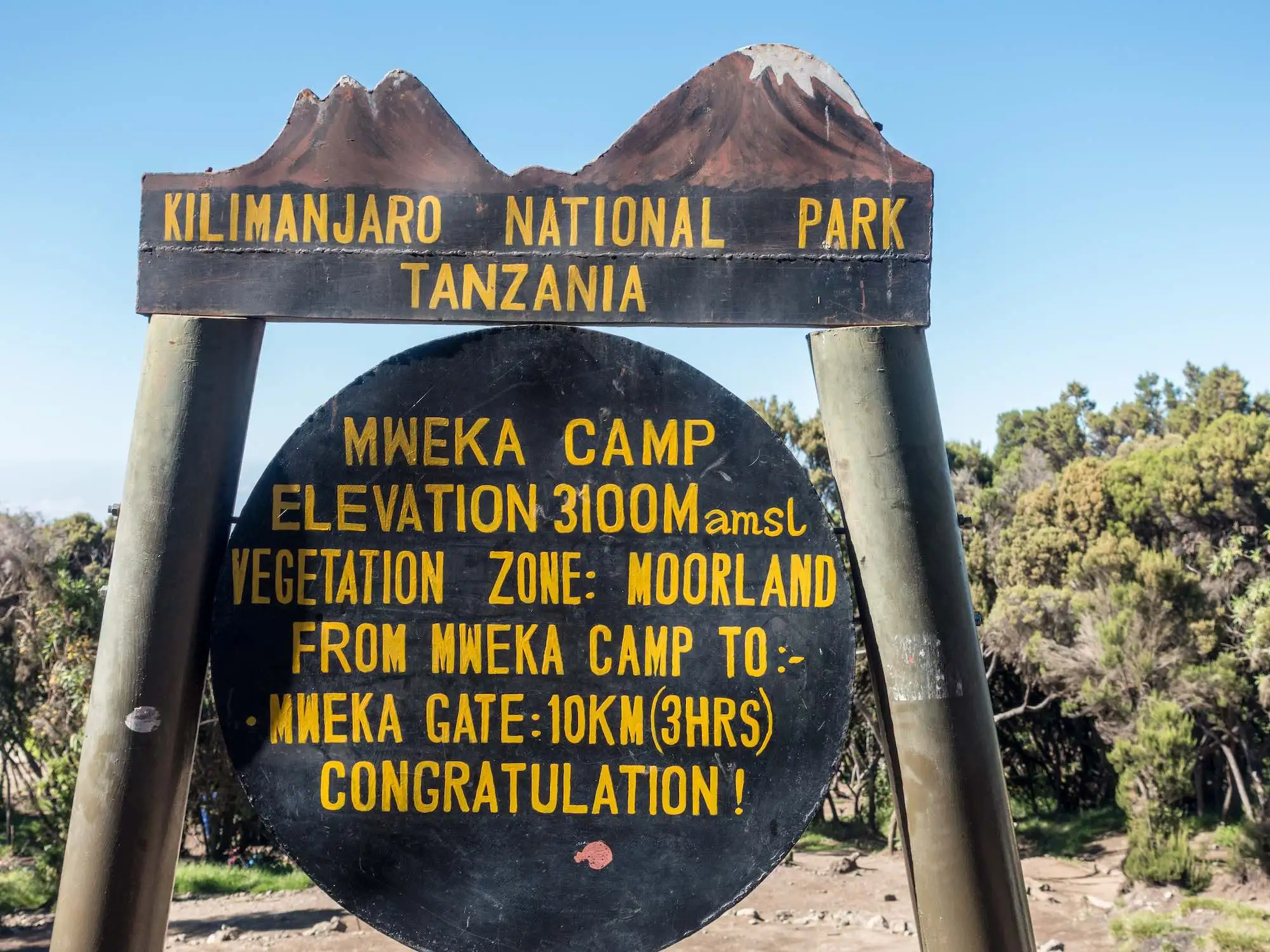 mweka camp on Kilimanjaro