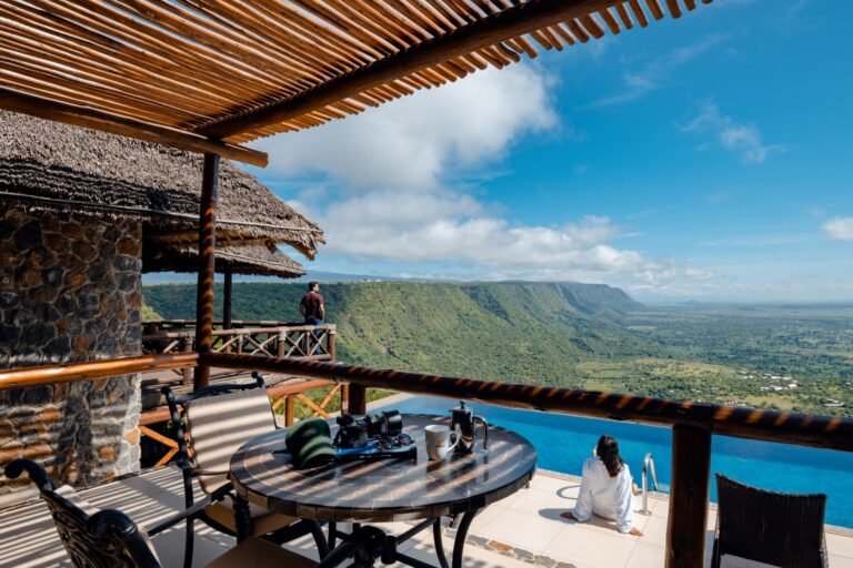 Nestled on the rim of the Great African Rift Valley with stunning views over Lake Manyara, Mount Meru and Mount Kilimanjaro on a clear day.