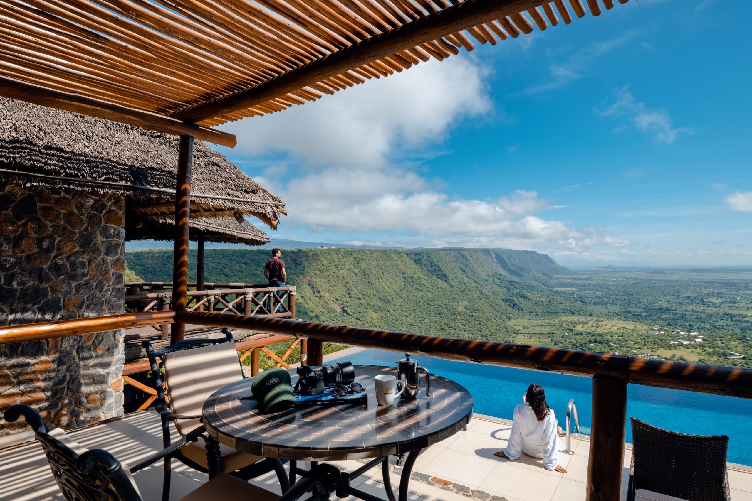 Nestled on the rim of the Great African Rift Valley with stunning views over Lake Manyara, Mount Meru and Mount Kilimanjaro on a clear day.