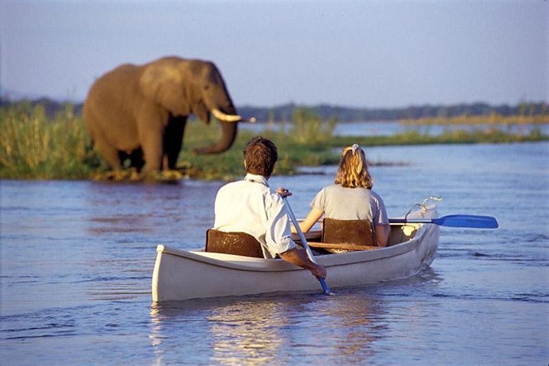 Canoe rides in Lake Manyara national parks