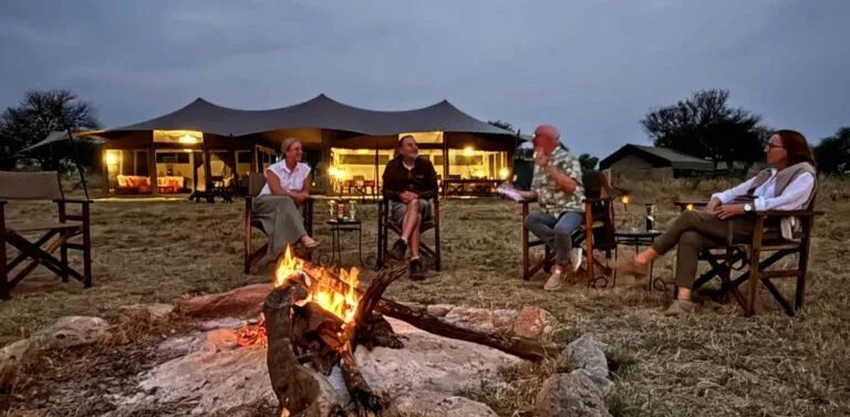 Serengeti View Camp – Togoro (north) camp fire, The Wild & Wonderful Truth About an African Safari for Seniors, Our Best African Safari Advice & Destinations for Seniors