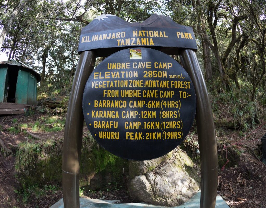 Umbwe Cave Camp,