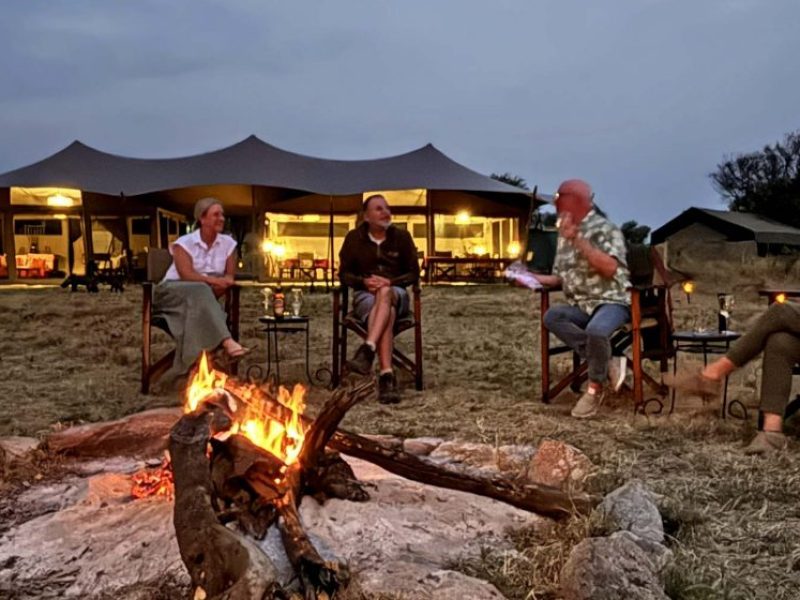 Serengeti View Camp – Togoro (north) camp fire, The Wild & Wonderful Truth About an African Safari for Seniors