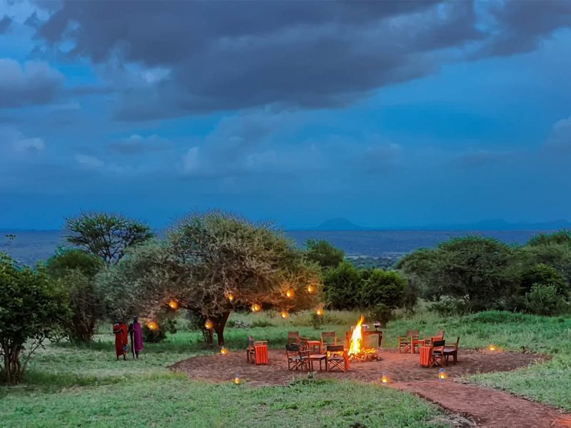 Experience luxury at Tarangire Kuro Treetops Lodge with breathtaking views of Ngorongoro...